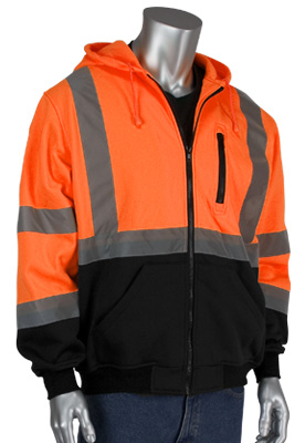 multiple styles of hi-vis sweatshirts